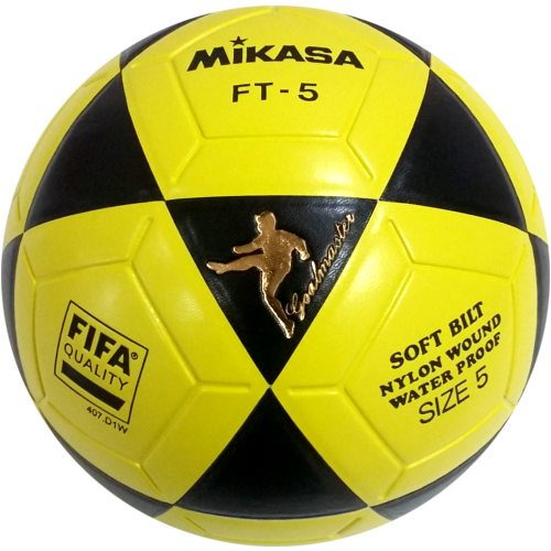 Bola Oficial de Futevôlei Mikasa FT-5 Amarela e Preta