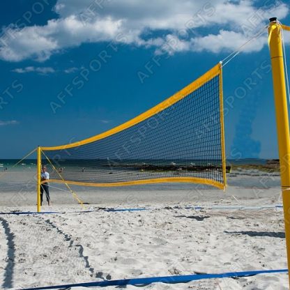 Rede Ténis Praia 3mm PPHT 4,5X4,5cm Ent. 9,00×1,00m S/Nós EN 749 Preta